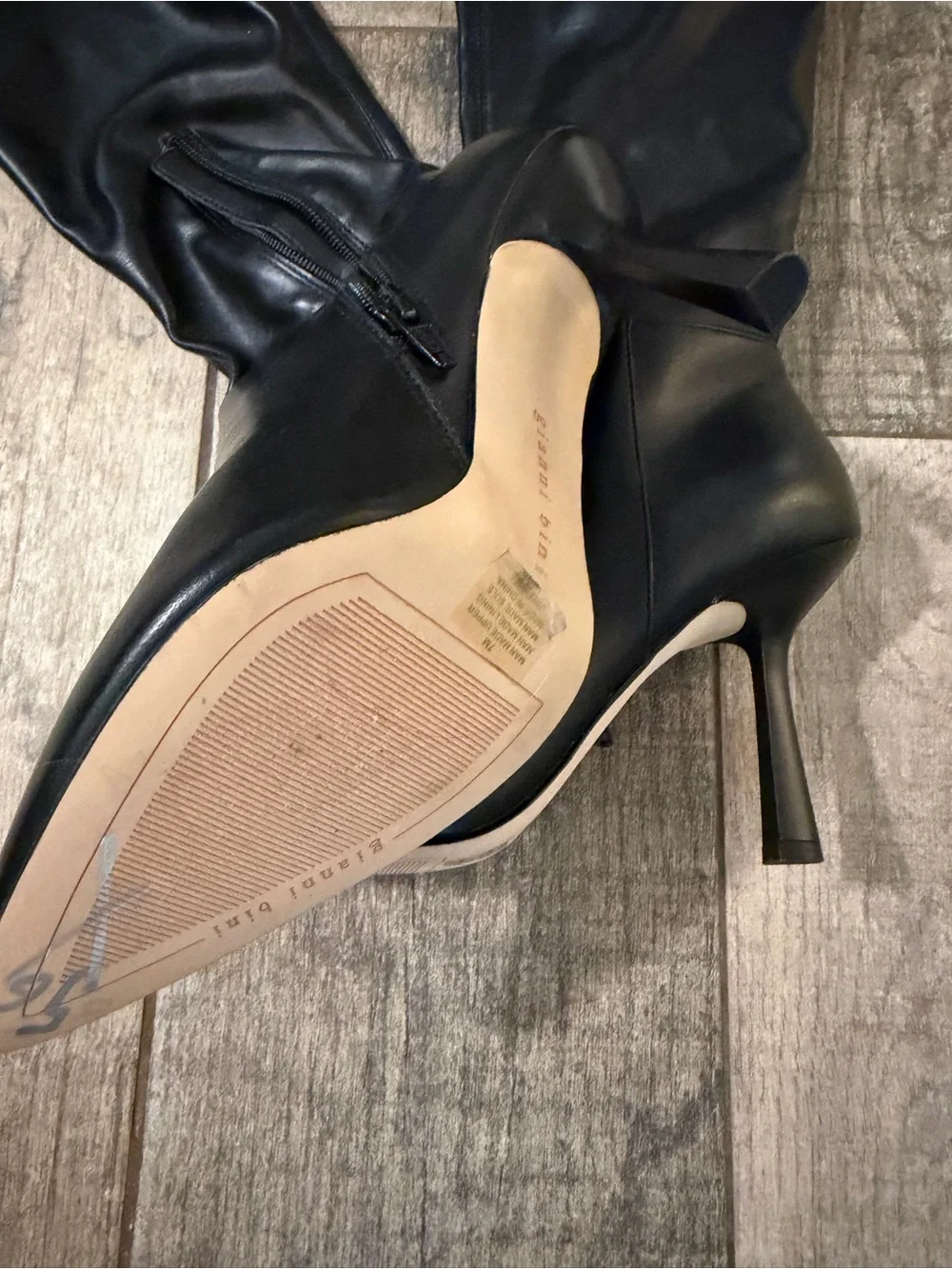 Gianni Bini Black Over-the-Knee Pointed-Toe Stiletto Boots Bow Sexy Date Baddy